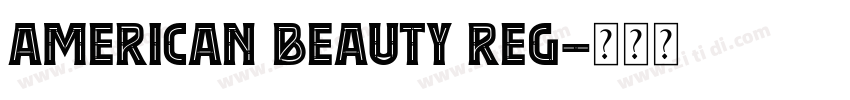 American beauty Reg字体转换
